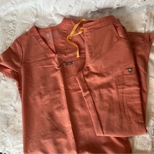 Figs Coral Scrubs Set XXS